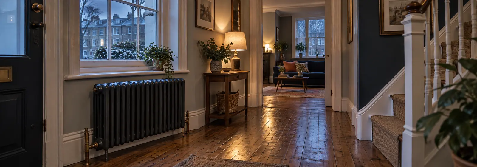 Central heating care hub London, a heating system in a period London home